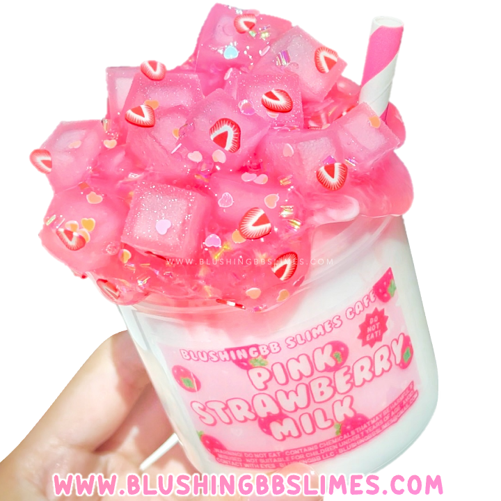 Pink Strawberry Milk BlushingBB Slimes